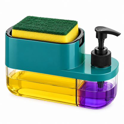 3-in-1 Soap Dispenser & Dish Scrubber Holder
