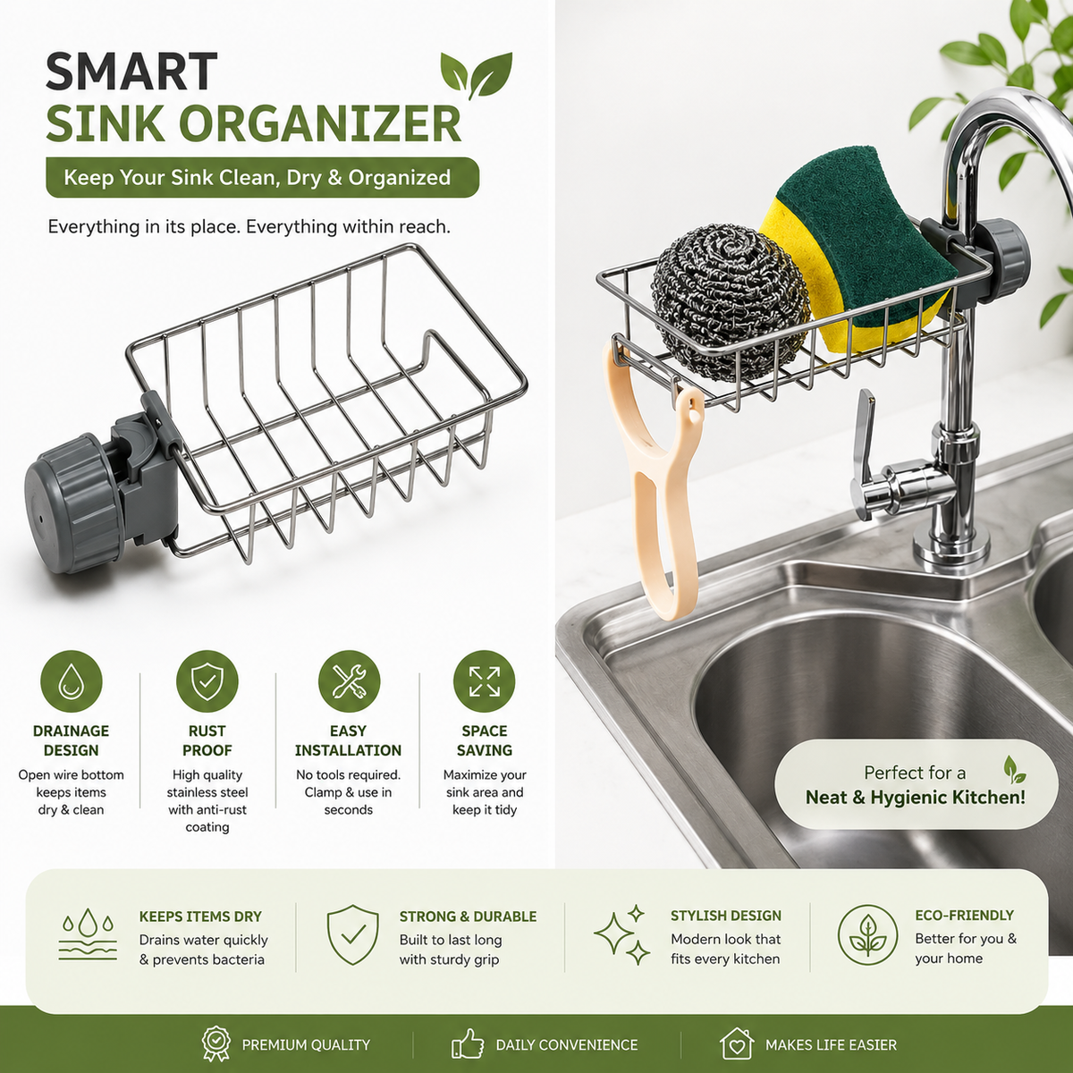 Smart Kitchen Sink Organizer