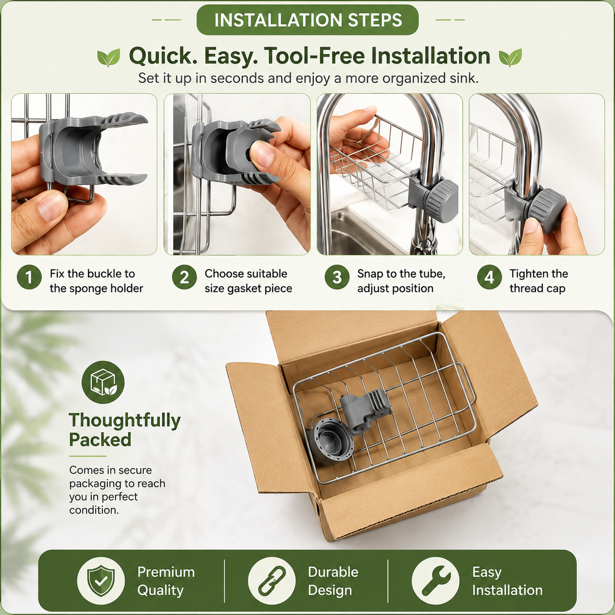 Smart Kitchen Sink Organizer